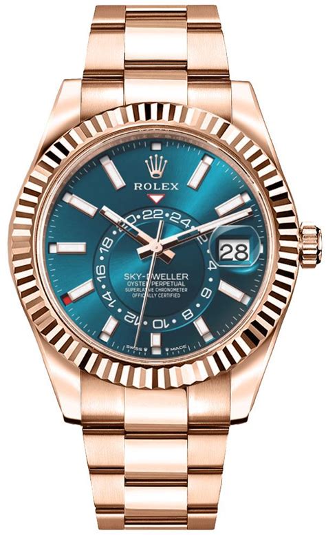 rolex rose gold skydweller|rolex sky dweller 336935 price.